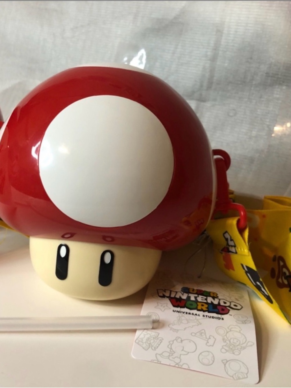 Super Mario Nintendo World Red Character “Toad” single Cup with Straw NWT